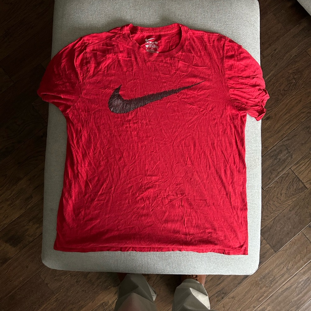 Nike Men's Crimson Tee with Black Logo